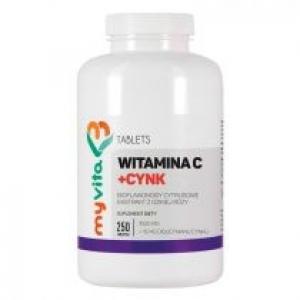 MyVita Witamina C + Cynk Suplement diety 250 tab.