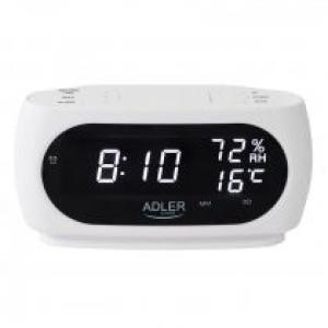 Zegar budzik z pomiarem temperatury wilgotności datą