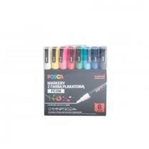Uni Mitsubishi Pencil Markery PC-3M Posca Uni 8 kolorów