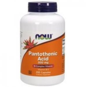 Now Foods Pantothenic Acid - Kwas Pantotenowy (Witamina B5) 500 mg Suplement diety 250 kaps.