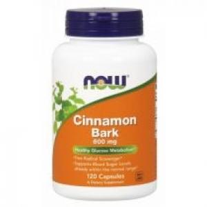 Now Foods Cinnamon Bark - Kora Cynamonu 600 mg Suplement diety 120 kaps.