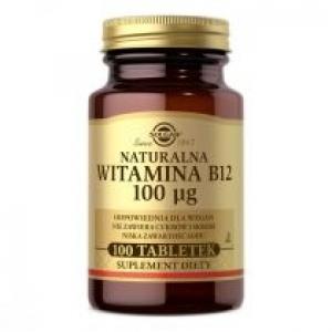 Solgar Naturalna witamina B12 100 mcg - suplement diety 100 tab.