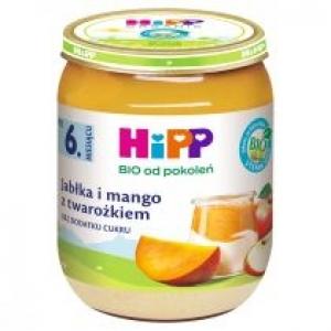 Hipp Jabłka i mango z twarożkiem po 6. miesiącu zestaw 6 x 160 g Bio