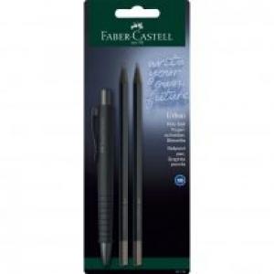Faber-Castell Długopis Poly Ball Urban all black + 2 ołówki