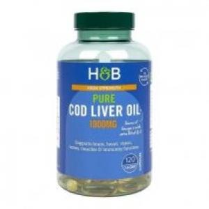 Holland & Barrett Pure Cod Liver Oil Suplement diety 120 kaps.