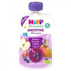 Hipp Smoothie Mus z owoców i soków po 1. roku jabłka-gruszki-jagody zestaw 3 x 120 ml Bio