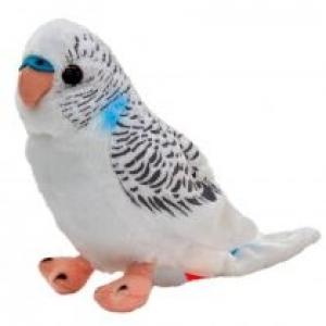 Papuga falista biała 13cm Beppe