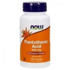 Now Foods Pantothenic Acid - Kwas Pantotenowy (Witamina B5) 500 mg Suplement diety 100 kaps.