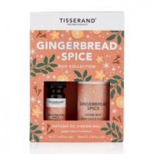 Tisserand Aromatherapy Zestaw olejek eteryczny + mgiełka do pomieszczeń Gingerbread Spice Duo Collection 9 ml + 100 ml