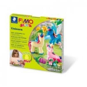 Staedtler Zestaw masy plastycznej termoutwardzalnej FIMO Kids Form&Play Jednorożce, 4x42g