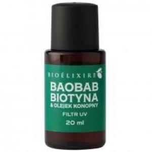 Bioelixire Silikonowe serum do włosów Baobab + Biotyna & Olejek Konopny 20 ml