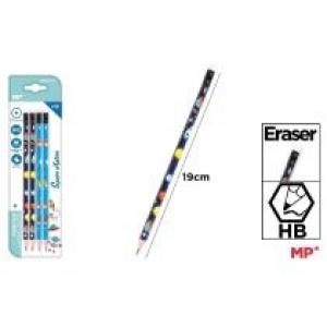 Mp Main Paper Ołówek z gumką HB 4szt Kosmos