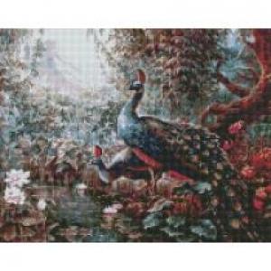 Ideyka Diamentowa mozaika - Bajkowe pawie 40x50 cm