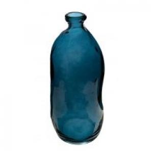 Atmosphera Wazon szklany Jeanne Blue z recyklingu