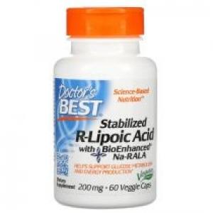 Doctors Best Stabilized R-Lipoic Acid 200 mg Suplement diety 60 kaps.