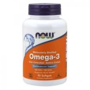 Now Foods Omega 3 - DHA 120 mg + EPA 180 mg Suplement diety 90 kaps.