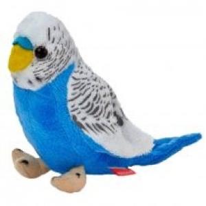 Papuga falista biało-niebieska 13cm Beppe