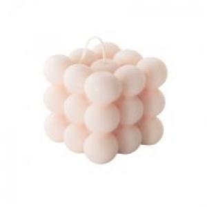 Mohani 100% Naturalna świeca bubble z wosku rzepakowego - różowa, duża 150 g