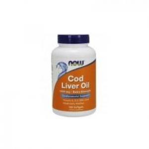 Now Foods Cod Liver Oil Extra Strength - Tran 1000 mg Suplement diety 180 kaps.