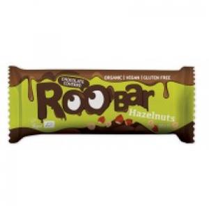 Roobar Baton z orzechami laskowymi w polewie z gorzkiej czekolady bezglutenowy 30 g Bio