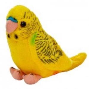 Papuga falista żółta 13cm Beppe