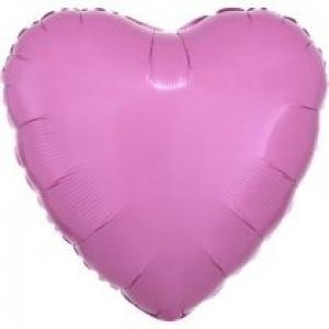 Amscan Balon foliowy metalik różowy serce luzem 43cm