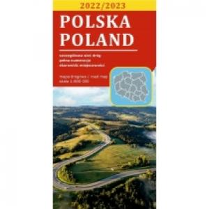 Mapa drogowa Polska 1:800 000 lam