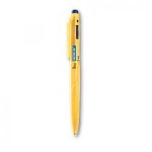 Tetis Długopis olejowy żółty KD708-NY 1 mm niebieski