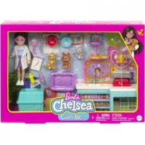 Barbie Lalka Chelsea Weterynarz + zwierzątka HGT12 p4 MATTEL