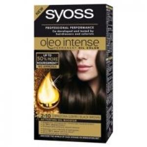 Syoss Oleo Intense farba do włosów trwale koloryzująca z olejkami 2-10 Brązowa Czerń