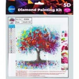 Centrum Diamentowa mozaika 5D - Red tree 20x20cm