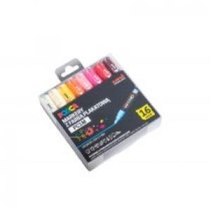 Uni Mitsubishi Pencil Markery PC-1M zestaw Posca Uni 16 kolorów