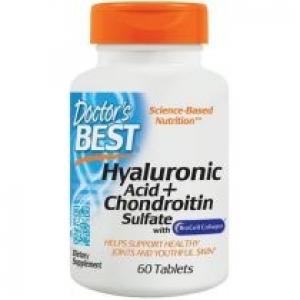 Doctors Best Hyaluronic Acid + Chondroitin Sulfate with BioCell Collagen Suplement diety 60 tab.