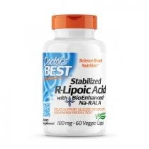 Doctors Best R-Lipoic Acid 100 mg with BioEnhanced Na-RALA Suplement diety 60 kaps.