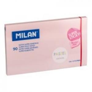 Milan Karteczki samoprzylepne Super Sticky Pastel 127 x 76 mm różowe 90 kartek 90 szt.