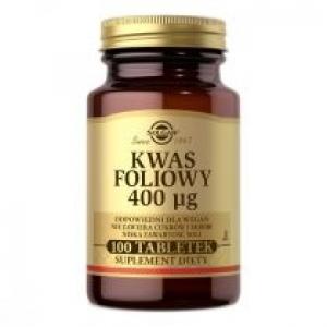 Solgar Kwas foliowy 400 mcg - suplement diety 100 tab.