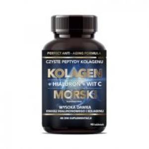 Intenson Kolagen morski + hialuron + wit. C 500 mg Suplement diety 90 tab.