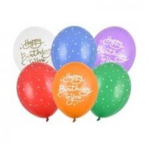 PartyDeco Balony Happy Birthday To You 30 cm 50 szt.