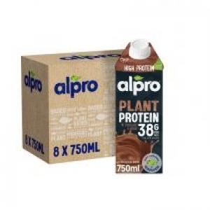 Alpro Plant Protein Napój sojowy wysokobiałkowy o smaku czekoladowym Zgrzewka 8 x 750 ml