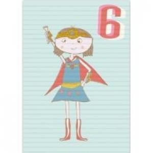 Museums & Galleries Karnet B6 z kopertą Urodziny 6 dziewczynka