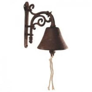 Esschert Design Ozdobny żeliwny dzwonek do drzwi Brązowy