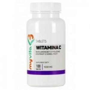 MyVita Witamina C 1000 mg + bioflawonoidy + Dzika Róża - suplement diety 100 tab.