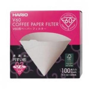 Hario Filtry papierowe białe V60-02 100 szt.