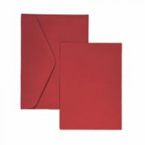 Papeteria C6 czerwona gładka 5kopert/5kartek Galeria Papieru ARGO 283112