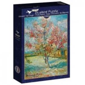 Puzzle 1000 Różowe drzewo brzoskwiniowe Van Gogh Bluebird Puzzle