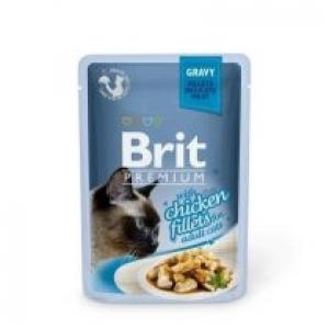 Brit Premium cat gravy fillets with chicken kurczak karma mokra dla kotów 85 g