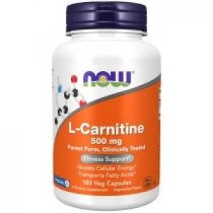 Now Foods L-Carnitine 500 mg Suplement diety 180 kaps.