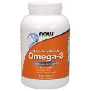 Now Foods Omega-3 Molecularly Distilled Suplement diety 500 kaps.