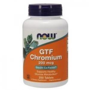 Now Foods GTF Chromium - Chrom GTF 200 mcg Suplement diety 250 tab.