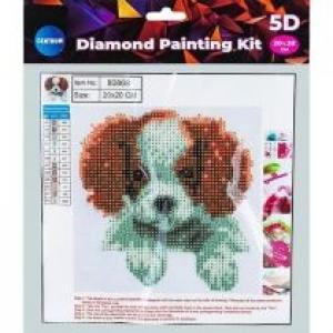 Centrum Diamentowa mozaika 5D - Puppy 20x20cm
